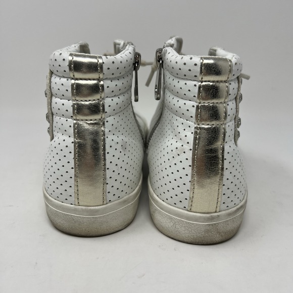Vintage Havana Excel Studded High Top Sneakers Shoes White Multi Women's Size 8 - Picture 9 of 12